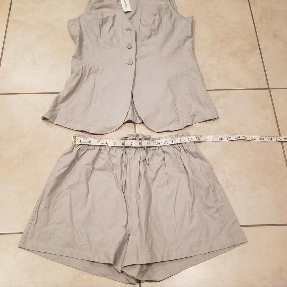 Commense drawstring split casual short set NWT - image 7